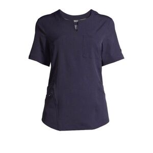 NWT medium Climateright by Cuddl Duds scrub top navy blue